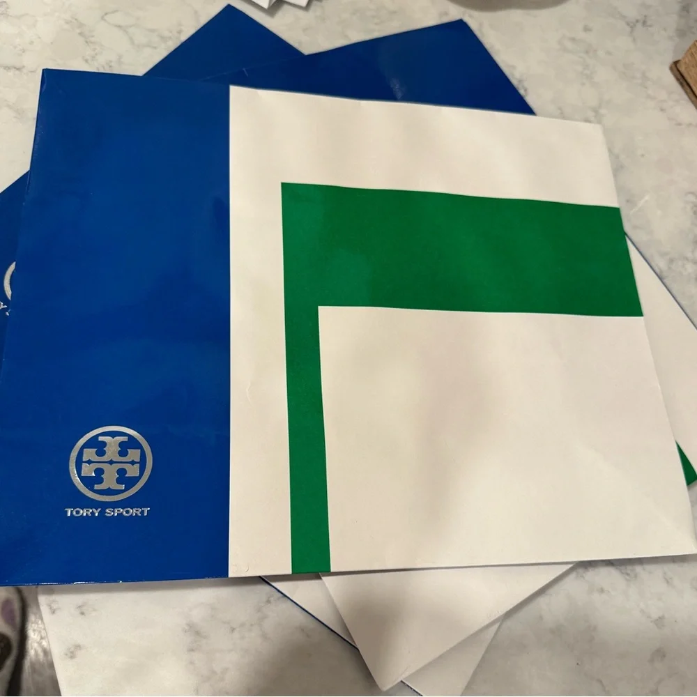 Tory Burch sport large gift bag. Closes with velcro. Authentic from TB store.